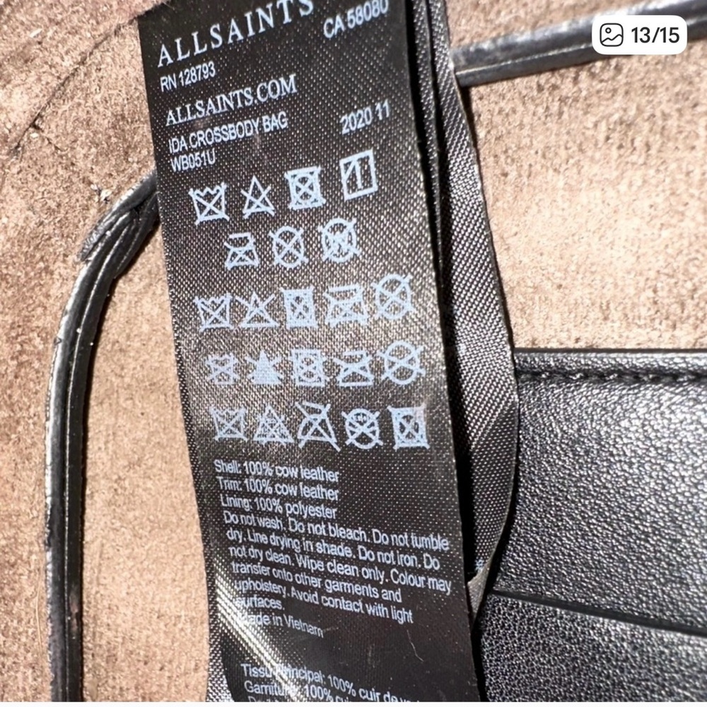 All Saints Ida Leather Crossbody Bag - Picture 13 of 15